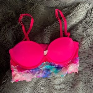 VS Pink Bustier Bra Bralette 32A